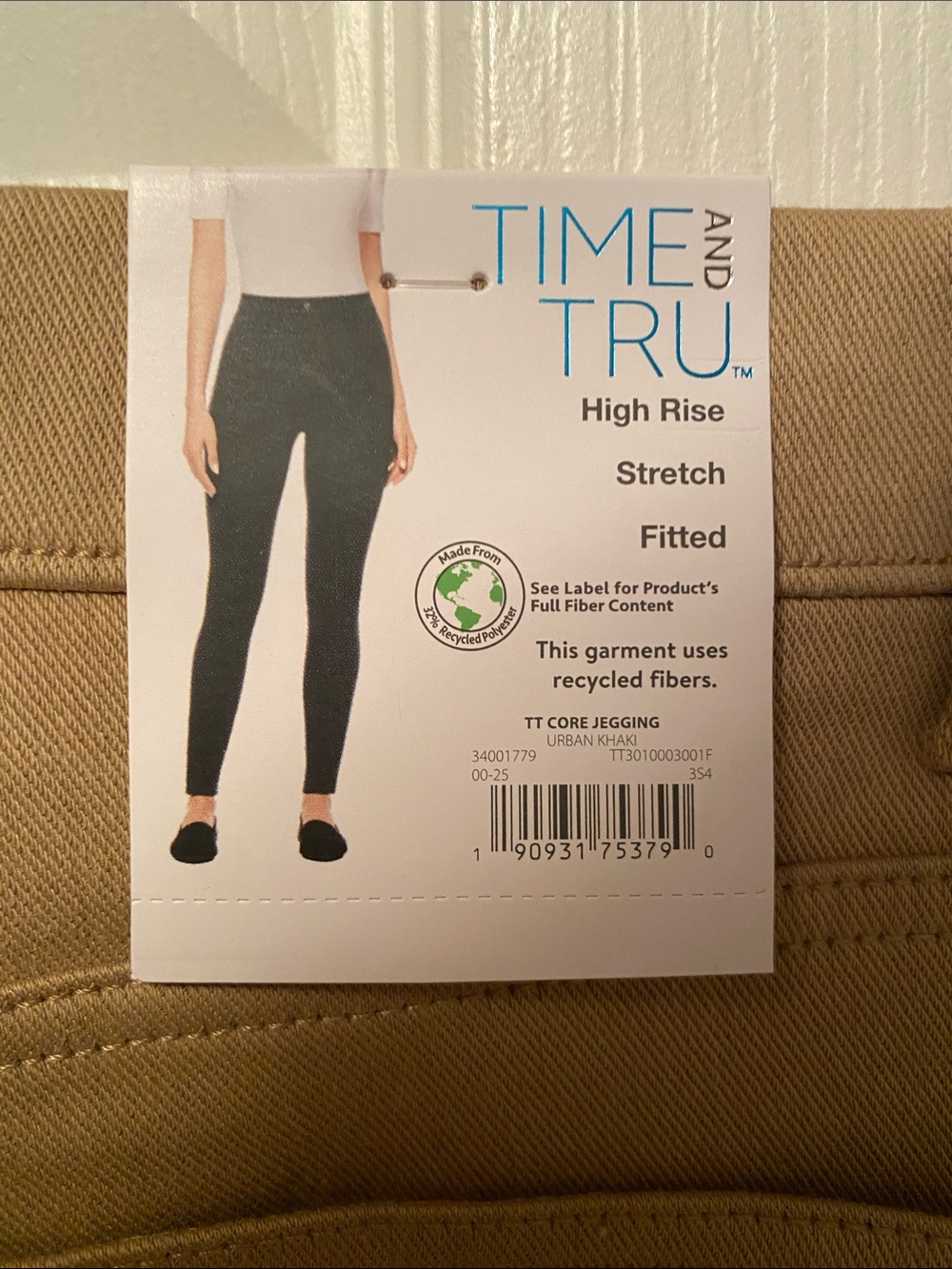 Time and Tru High-Rise Skinny Jeggings Bundle of 2 in Khaki…size L (12-14) - Picture 6 of 6